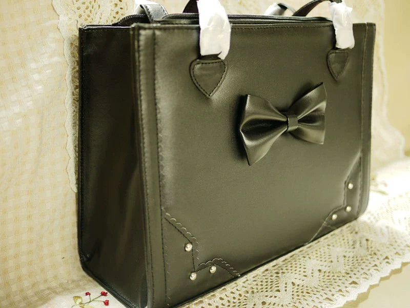Loris - Solid Lolita Tote Bag With Large Capacity Customized Color