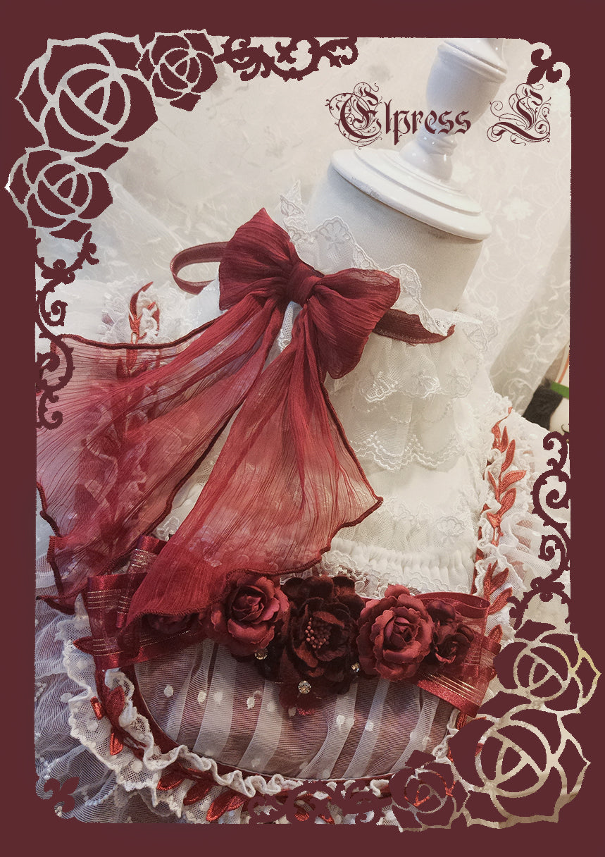 Elpress L - 3D Flower Lolita Hairband Cuff Brooch Multicolors