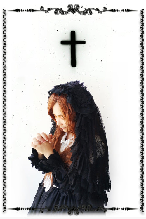 Infanta - Jenny Cookies - Classic Lolita Chiffon Blouse with Hollow-out Lace Shoulder