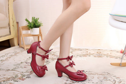 Sosic - Gott Melody - Round-head Bowtie Leather Lolita Shoes