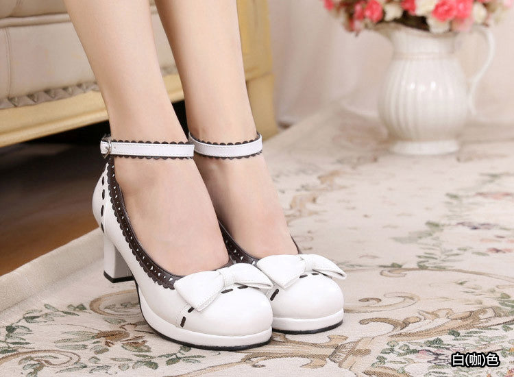 Sosic - Shattered Star Steps - Sweet Lolita Cute Students Round Toe High Thick Heel