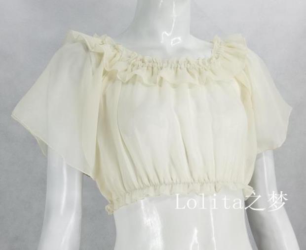 Sweet Angel - Daily Lolita Flutter Sleeve Shirt Multicolors