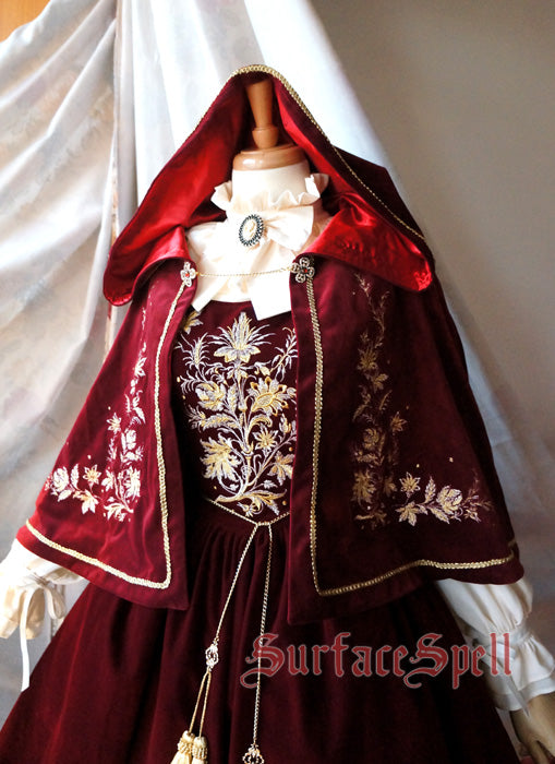 Surface Spell - Bourbon Dynasty - Gothic Embroidery Velvet Cape