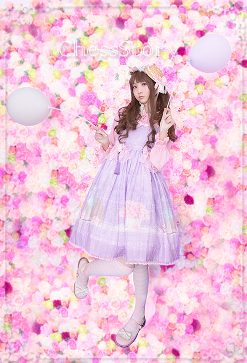 Chess Story - Peach Blossom and Snow - Elegant Lolita Short Yarn Covering