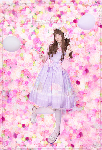 Chess Story - Peach Blossom and Snow - Elegant Lolita Short Yarn Covering