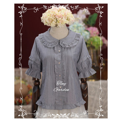 Tiny Garden - Robin - Kawaii Lolita Short Sleeve Blouse