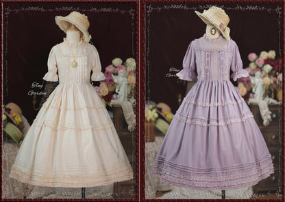 Tiny Garden - Vintage Ball - French Elegance Pin Tucks Lolita OP Dress