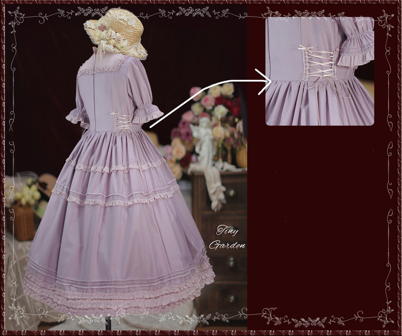 Tiny Garden - Vintage Ball - French Elegance Pin Tucks Lolita OP Dress