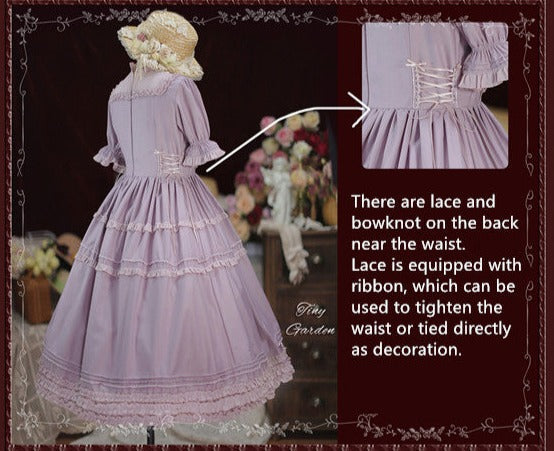 Tiny Garden - Vintage Ball - French Elegance Pin Tucks Lolita OP Dress