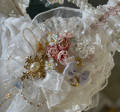 Red Maria - Jellyfish Sakura - Elegant Blue White Handmade Accessories