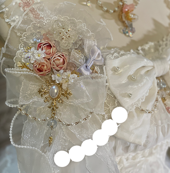 Red Maria - Jellyfish Sakura - Elegant Blue White Handmade Accessories