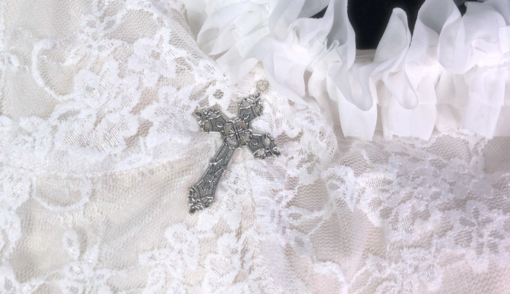 Blood Supply - God's Redemption - White Gothic Halloween Jumper Dress