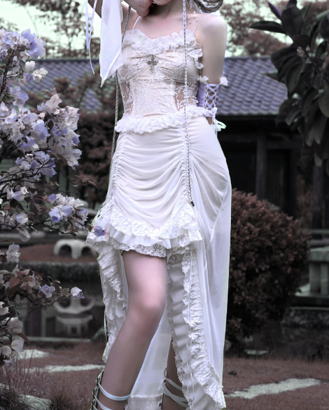 Blood Supply - God's Redemption - White Gothic Halloween Jumper Dress