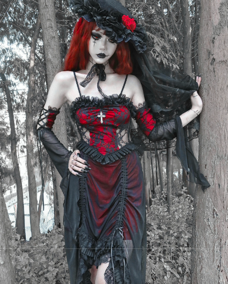 Blood Supply - Drawstring Christmas Gothic Lolita Long Dress