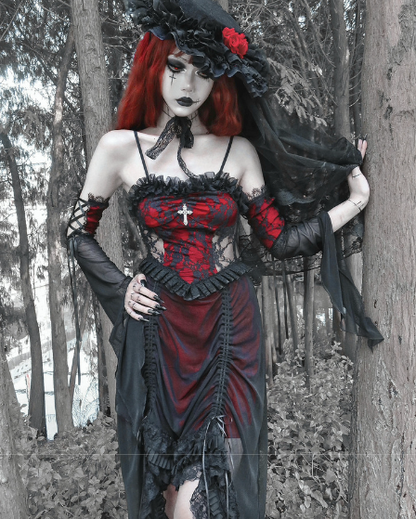 Blood Supply - Drawstring Christmas Gothic Lolita Long Dress