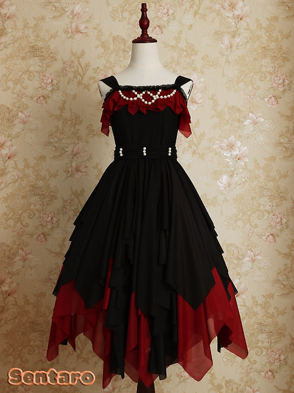 Sentaro - Little Whispers of Love - Multiple Colors Irregular Hem Lolita JSK