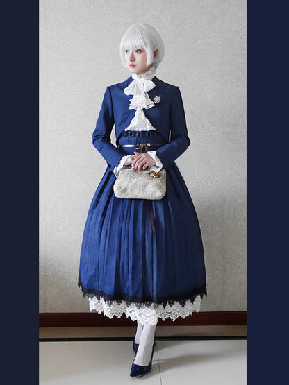 Sentaro - Warm Tea Suede - High Waist Pleated Lolita Skirt