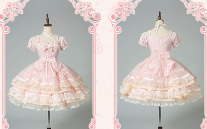 Puppets and Doll - Sweet Lolita OP Dress Multicolor