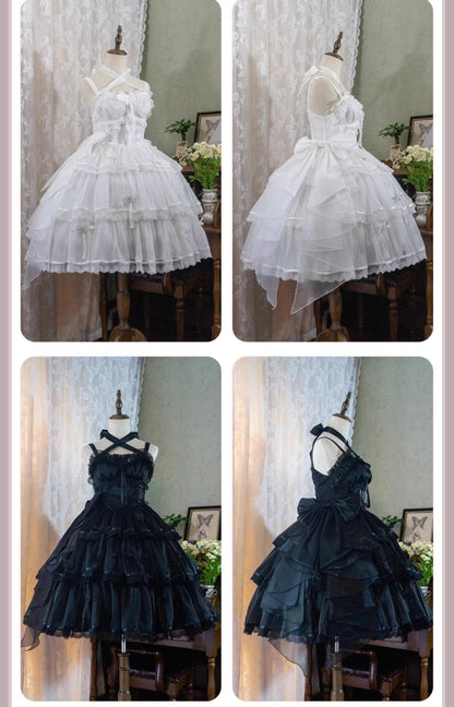 MEEKWIND - Miss Flora - Light Bridal Lolita Dress Gauze OP and JSK
