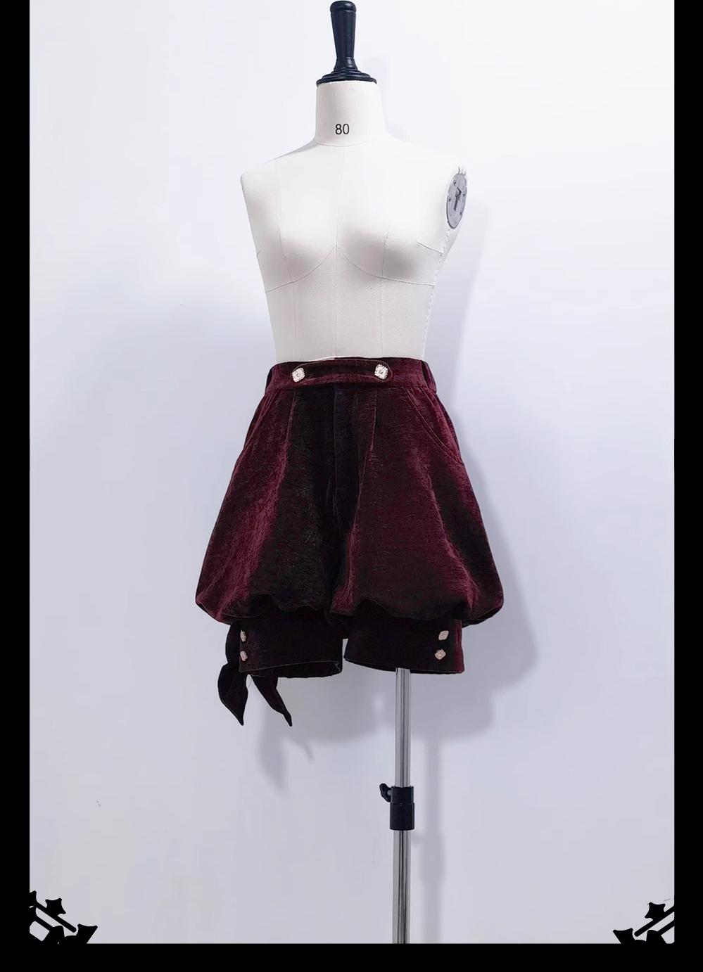 Princess Chronicles - Hare Hunter - Vintage Red Ouji Suit With Bunny Ear Hooded Jacket