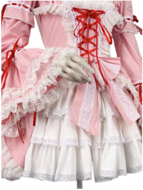 Lace Garden - Maiden Berry - Classic Pink Lolita OP Dress