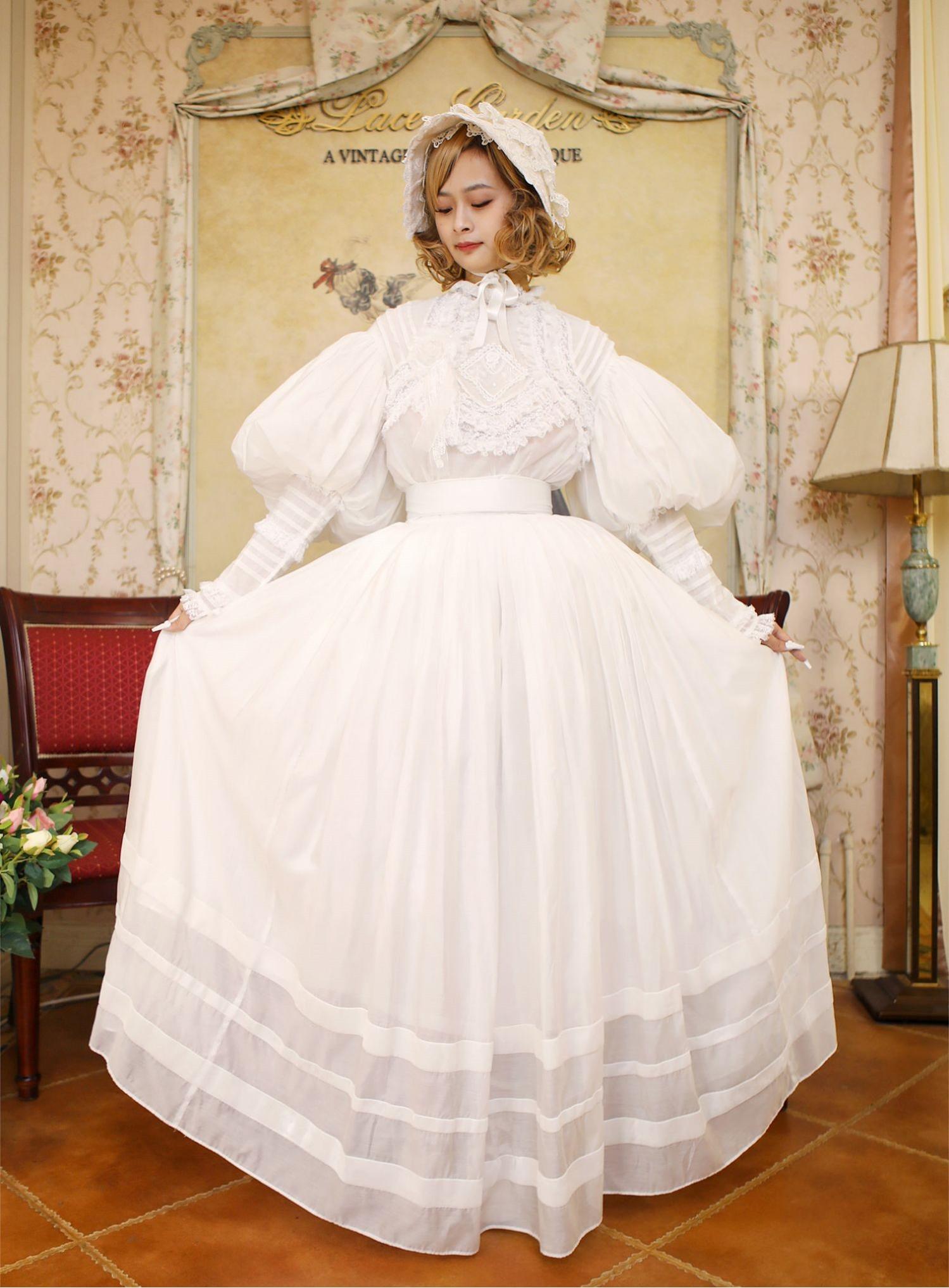 Lace Garden - Cool Summer - Vintage Lolita Victorian Shirt