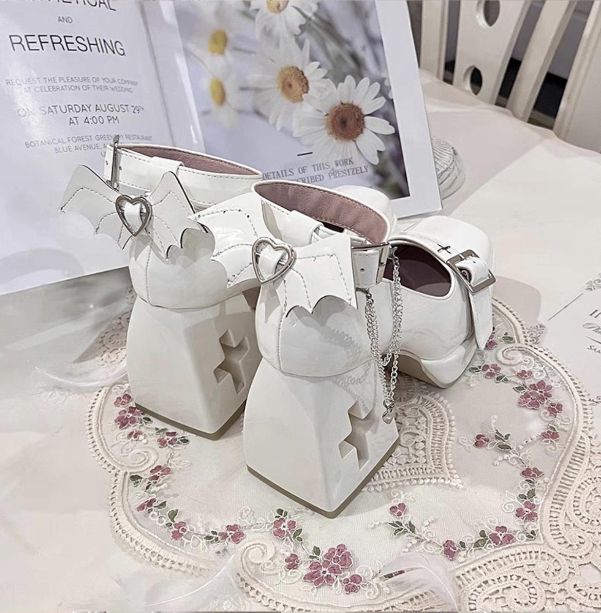 Bingo Lulu - Late Century Sweetheart - Punk Lolita High Heels Mary Jane Lolita Shoes