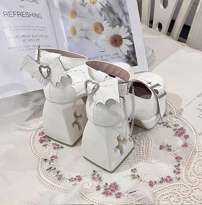 Bingo Lulu - Late Century Sweetheart - Punk Lolita High Heels Mary Jane Lolita Shoes