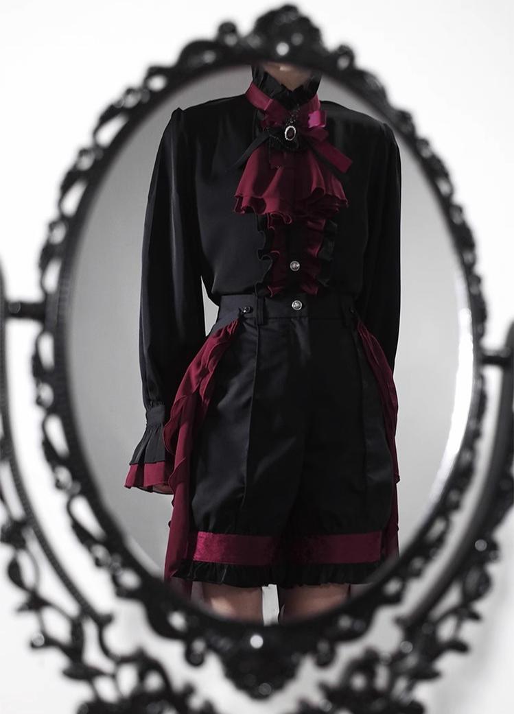 CastleToo - Evil Twins - Ouji Lolita Vest Shorts Skirt Set