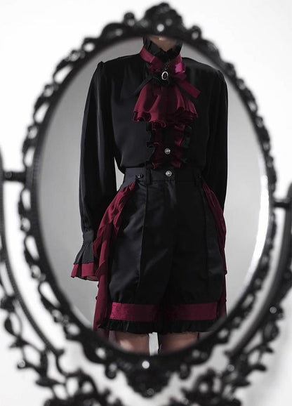 CastleToo - Evil Twins - Ouji Lolita Vest Shorts Skirt Set