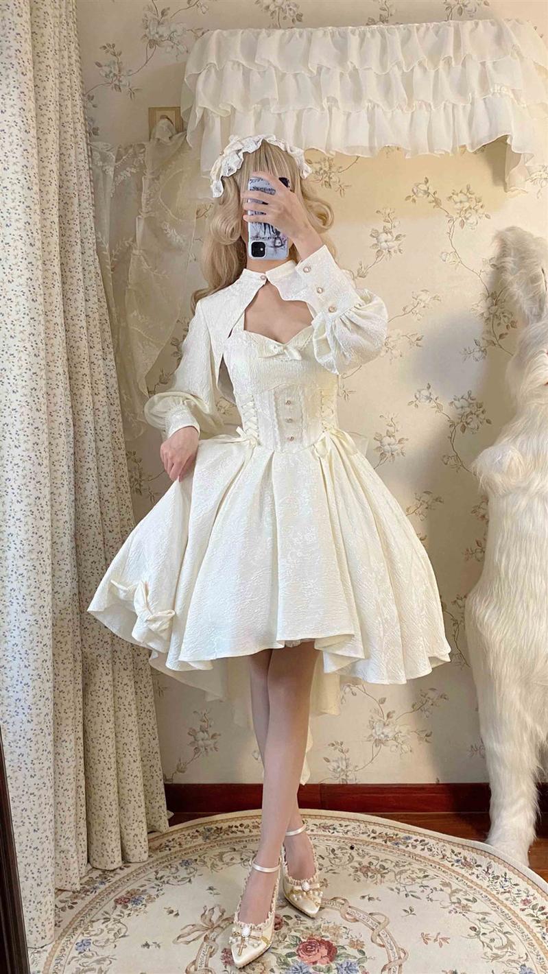 Strawberry Duck - Gothic Lolita Dress White Lolita JSK