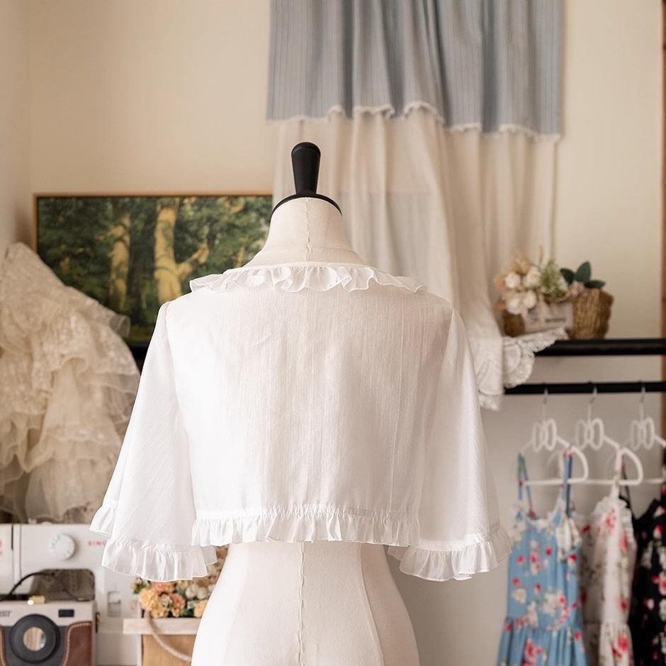 Forest Wardrobe - Summer Berry Picture Book - Elegant Lolita Thin Cardigan Ruffled Sleeve Innerwear Solid Color