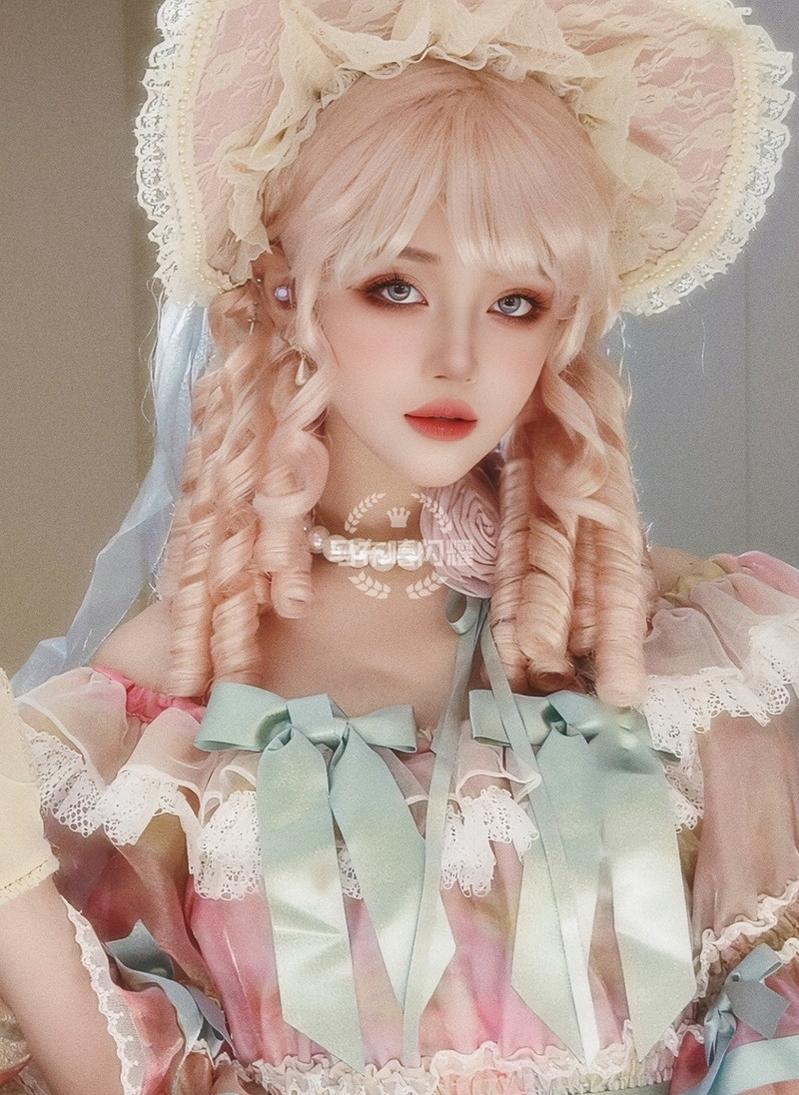 Mabuxi - Retro Lolita Wig Elegant Roman Curls Gorgeous Court Wigs