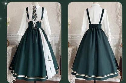 Letters from Unknown Star - Time Traveler - Winter Lolita Strap Skirt Long Sleeve Shirt