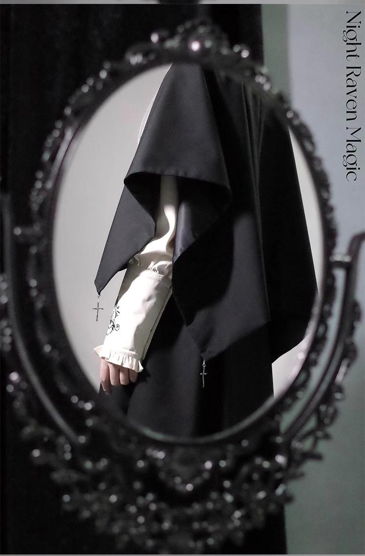 CastleToo - Night Raven Magic - Ouji Lolita Dress Set, Suspender Shorts & Cape