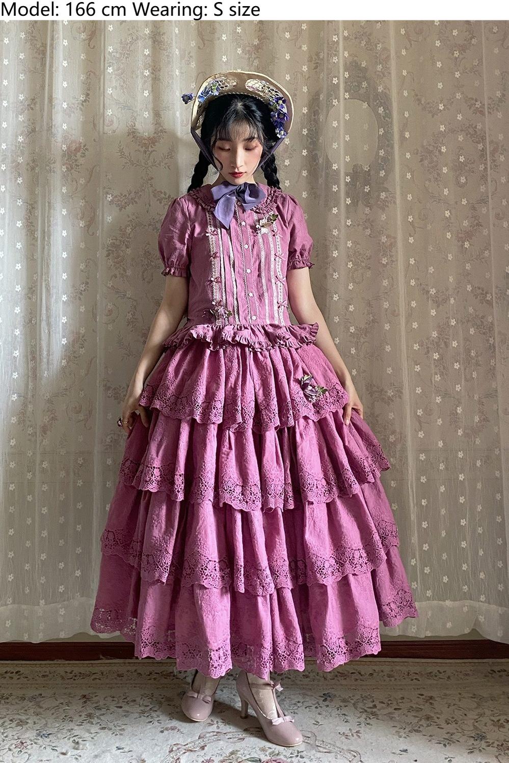 Miss Point - Forest Waltz - Classic Lolita Tiered Skirt Multi-layer Embroidered SK