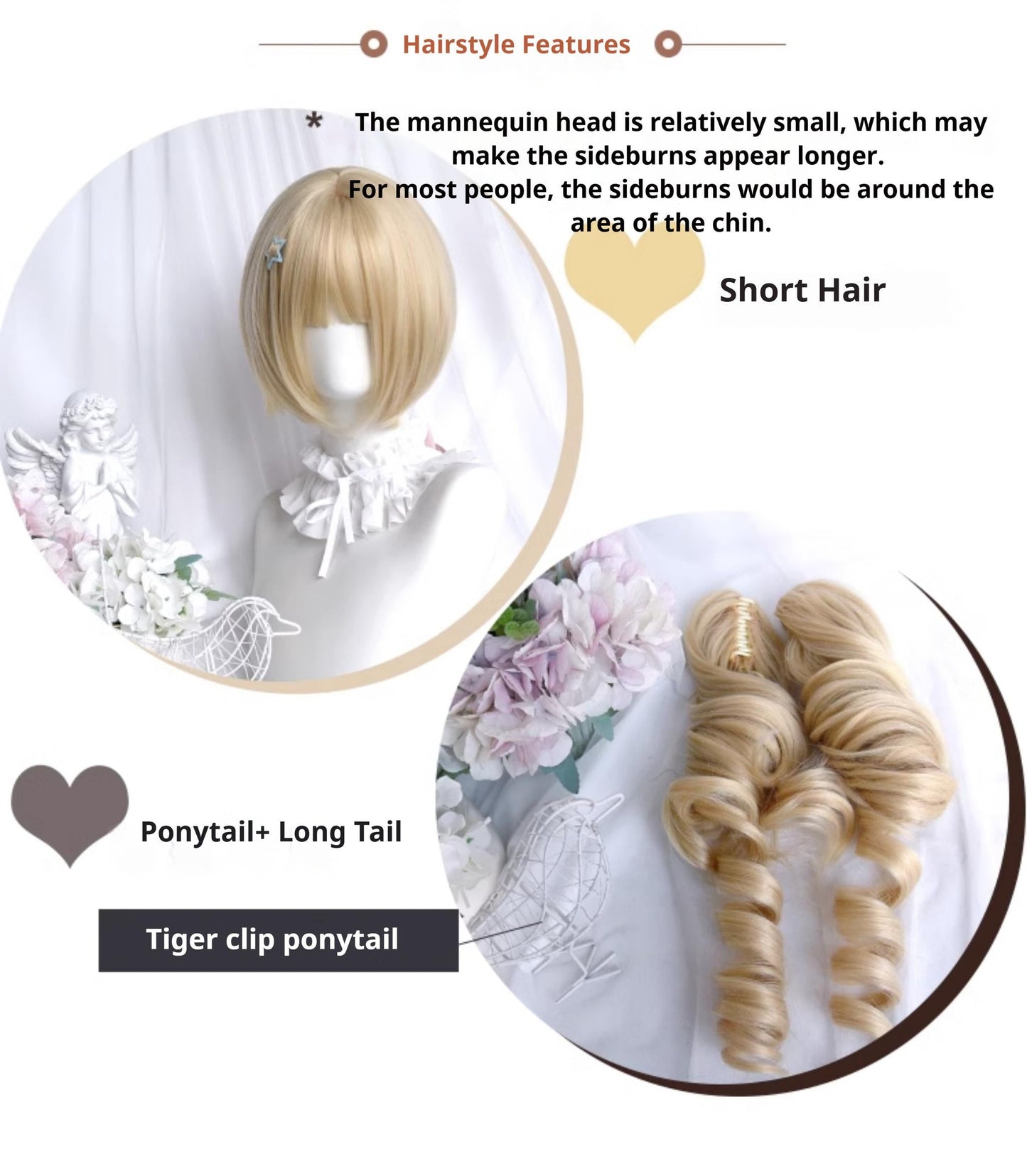 Sinwavy - Kawaii Lolita Wig Blonde Double Ponytail Wig