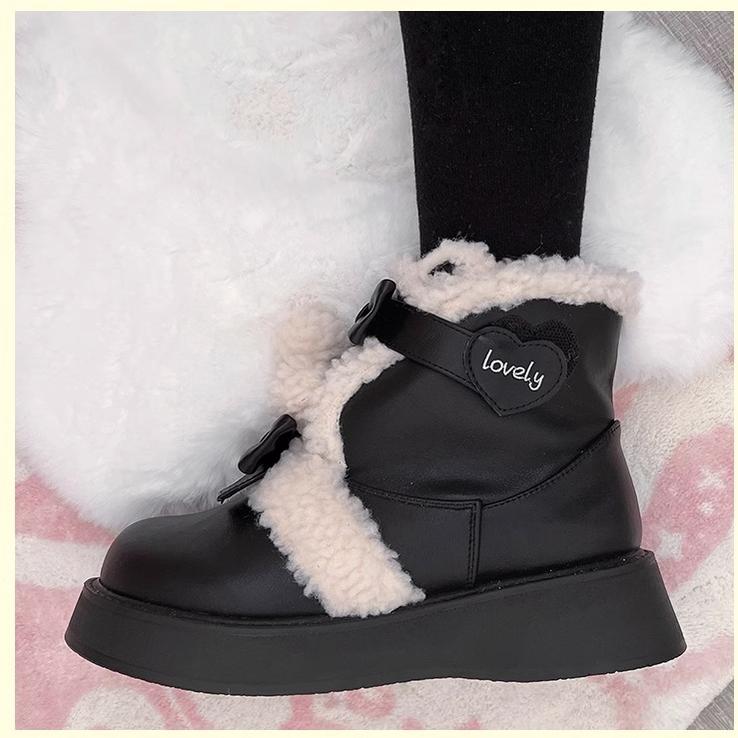 Beauty Bunny - Furry Bear - Winter Cute Lolita Shoes Short Snow Boots