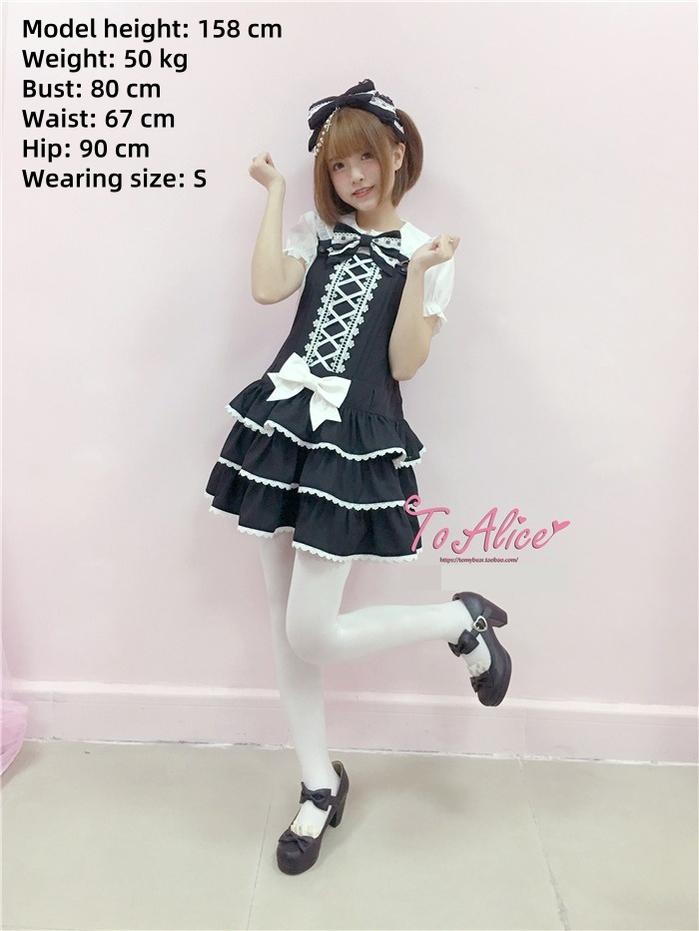 To Alice - Old School Lolita Salopette Suit Tiered Dress
