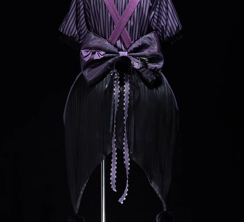 Forest Fluorescent Carps - Ouji Lolita OP Dress Circus Lolita Strip Prince Suit