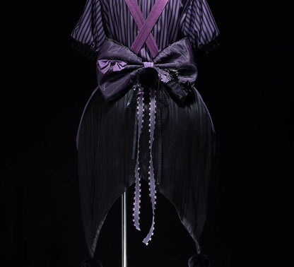 Forest Fluorescent Carps - Ouji Lolita OP Dress Circus Lolita Strip Prince Suit