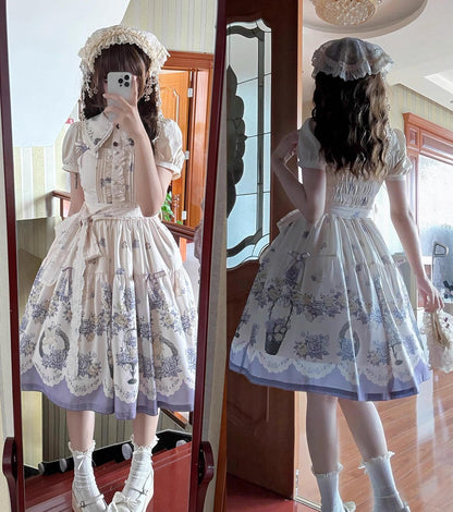 DreamWhale - Floral and Bird Series - Classic Lolita JSK Suit Floral Print Dress