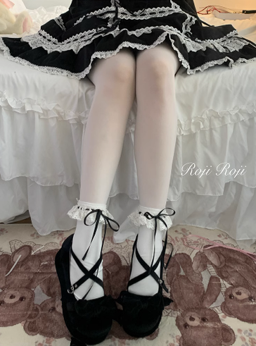 Roji Roji - Isabella - Sweet Lolita Lace Mid-Calf Socks Multicolors