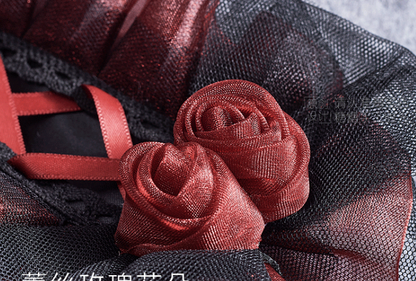 Sugar Time - Gothic Lolita Burgundy Hair Accessory