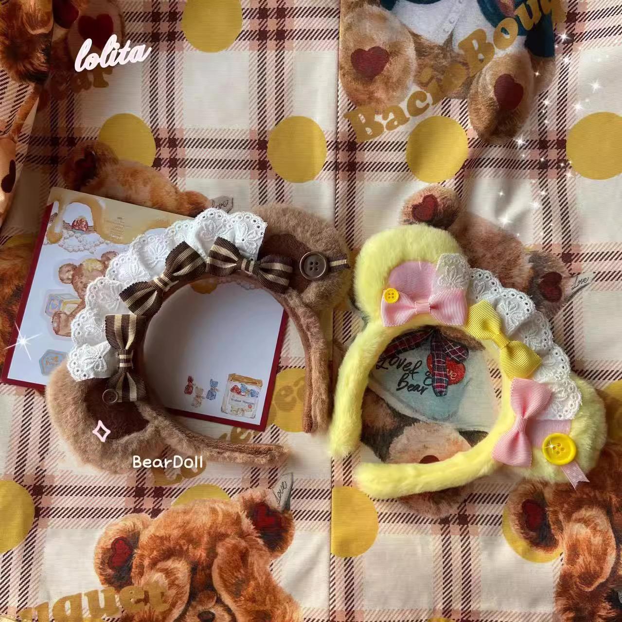 Bear Doll - Kawaii Lolita KC Sweet Butterfly Bow Lolita Headband