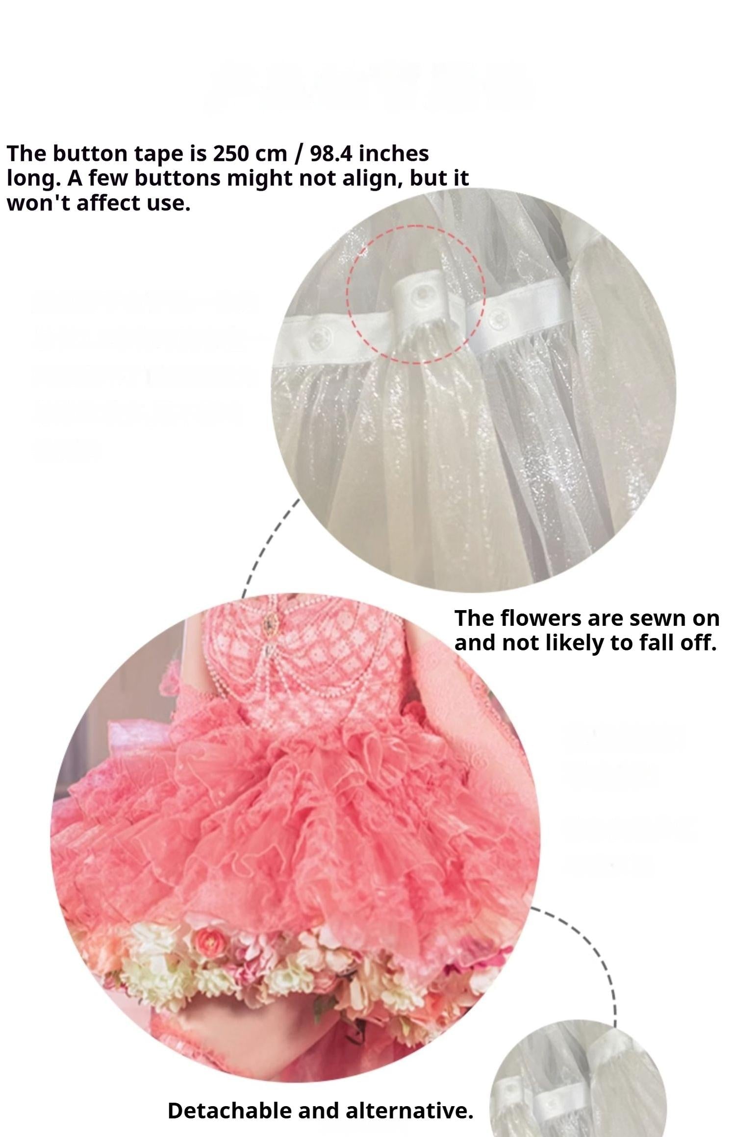 Sky Rabbit - Floral Lolita Petticoat with Detachable Trim