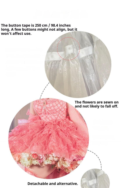 Sky Rabbit - Floral Lolita Petticoat with Detachable Trim