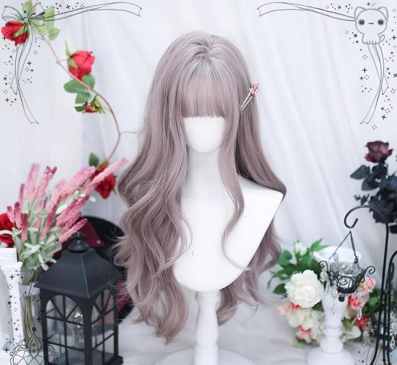 Dalao Home - Yunyi - Grey-purple Lolita Wig Sweet Long Curls Wig