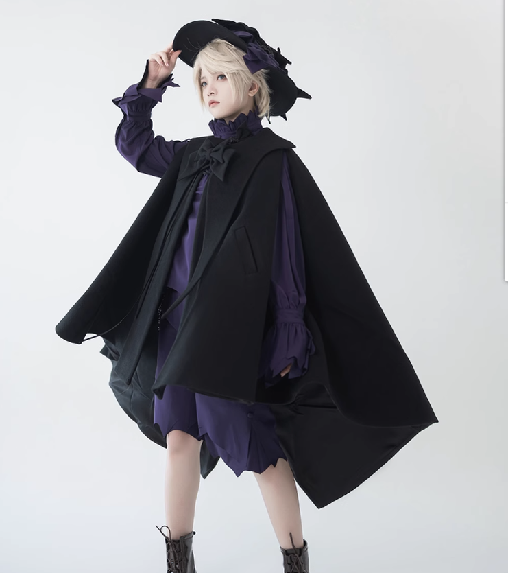 Princess Chronicles - Ouji Lolita Prince Black Bow Cloak
