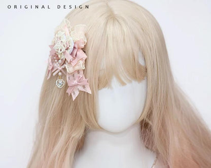 The Accessories' Story - Satin Ballet - Sweet Lolita Headdress Feather Bow